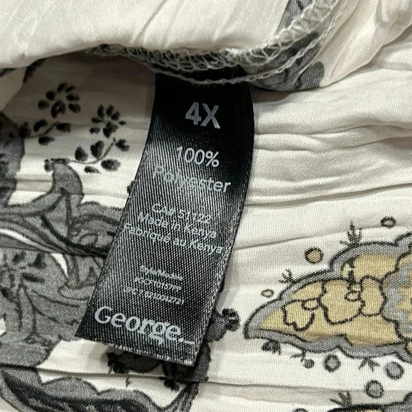 shirt ,blouse,women 4x,crinkle,lightweight,like new,paisley,front closure career - Picture 8 of 13